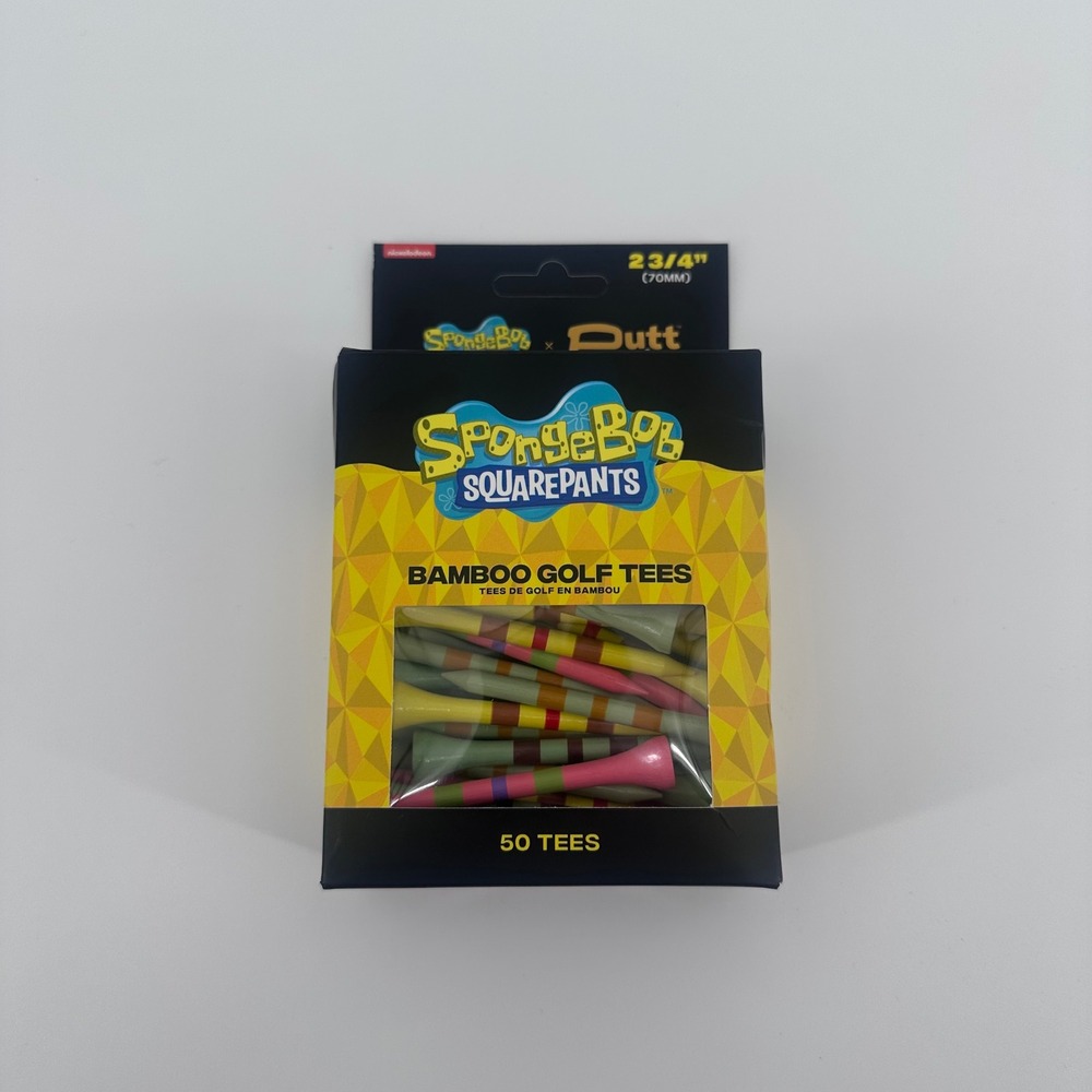SpongeBob SquarePants Golf Tees 2.75" Multicolor 50 Count Bamboo Putt Buddies